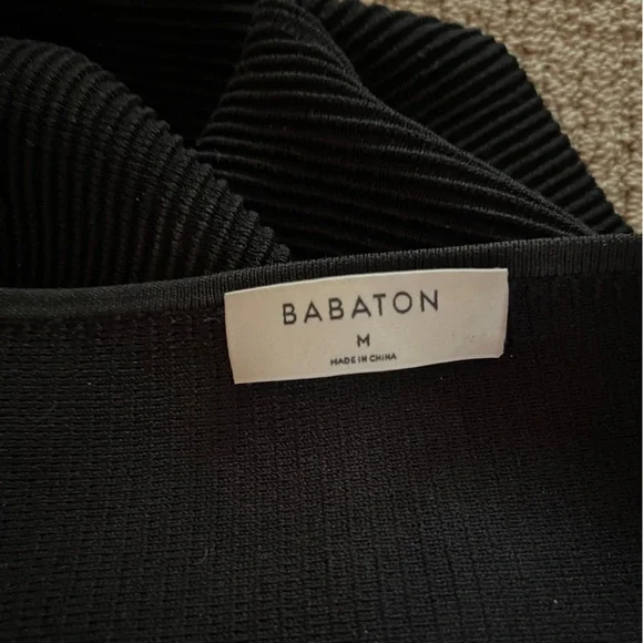 Babaton Black Ribbed Tank Top - Picture 5 of 7